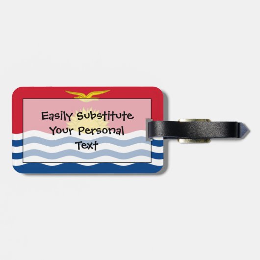 キリバス簡単ID個人用フラグ ラゲッジタグ (裏面横)