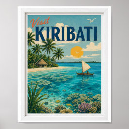 キリバス訪問旅行ヴィンテージ ポスター