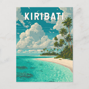 キリバス イラスト 旅行 アート ヴィンテージ ポストカード