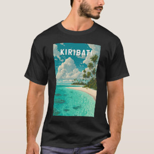 キリバス イラスト 旅行 アート ヴィンテージ Tシャツ
