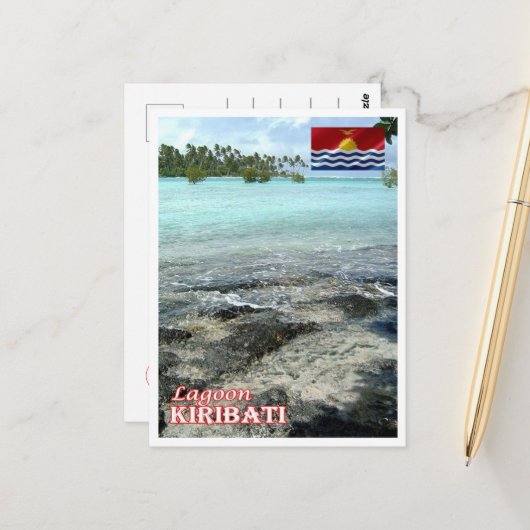 キリバス – ラグーン – パノラマ –  ポストカード (正面/裏面インサイチュ)