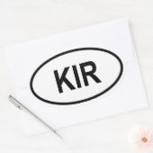 キリバス「KIR」 楕円形シール (封筒)