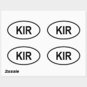 キリバス「KIR」 楕円形シール (シート)