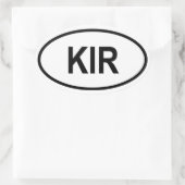 キリバス「KIR」 楕円形シール (バッグ)