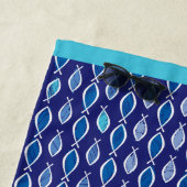 キリパーソナライズされたスチャン·イチュス·フィッシュ海軍 ビーチタオル (インサイチュ)