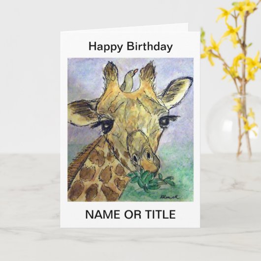 キリパーソナライズされたンアートのバースデーカードフレンドなど カード (黄色い花)