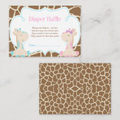 キリフボーイ又はガールおむつラッフル招待状 エンクロージャーカード (正面/裏面)