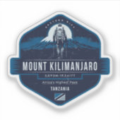 キリマンジャロ山 + タンザニア + ハイキング シール (正面)