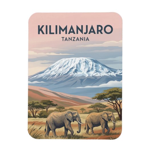 キリマンジャロ山, モシ, キリマンジャロ マグネット (縦)