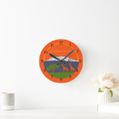 キリマンジャロ海拔 ラウンド壁時計 (ホーム)