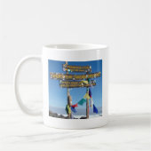 キリマンジャロ・ケニア首脳会議の看板 コーヒーマグカップ (左)