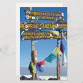 キリマンジャロ・ケニア首脳会議の看板 便箋 (正面/裏面)