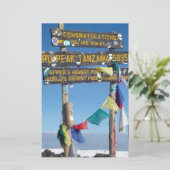 キリマンジャロ・ケニア首脳会議の看板 便箋 (スタンド正面)