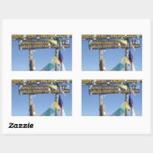 キリマンジャロ・ケニア首脳会議の看板 長方形シール (シート)