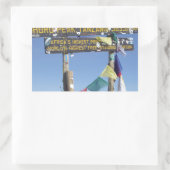 キリマンジャロ・ケニア首脳会議の看板 長方形シール (バッグ)