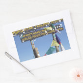 キリマンジャロ・ケニア首脳会議の看板 長方形シール (封筒)