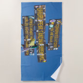 キリマンジャロ・サミットとシグンポスト ビーチタオル (正面)