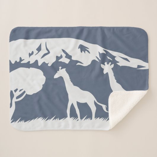 キリマンジャロ（青） シェルパブランケット (正面(横))