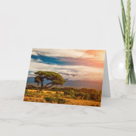 キリマンジャロ| Amboseli、ケニヤ カード (正面)