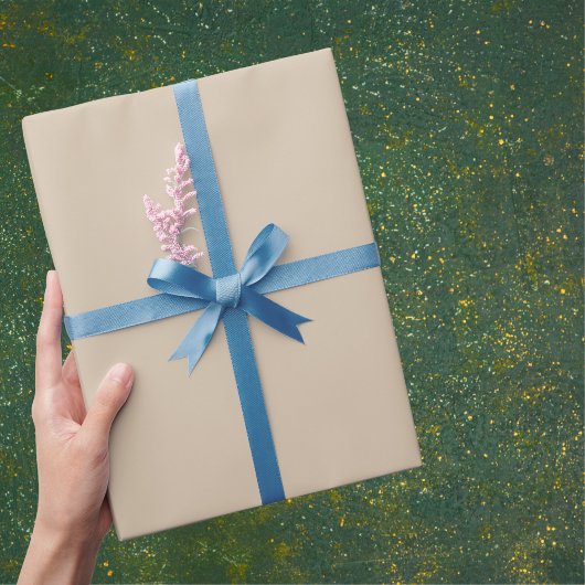 キリムベージュ無地のカラー ラッピングペーパー