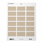 キリムベージュ無地のカラー ラベル (フルシート)