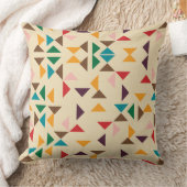 キリム三角形パターンベージュ クッション (ブランケット)