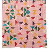 キリム三角形パターン シャワーカーテン (正面)