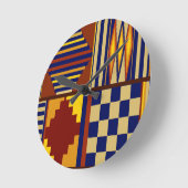 キリム祈りの言葉ラグデザイン ラウンド壁時計 (傾斜)