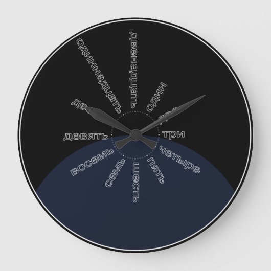 キリルキャラクター ラージ壁時計 (正面)