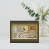 キリルロシアの文字カード～エリザベートボーム ポストカード (スタンド正面)