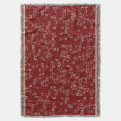 キリルロシアの文字 スローブランケット (正面縦)