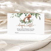 キリンおむつラッフル赤ちゃんシャワーエンクロージャカード エンクロージャーカード