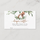 キリンおむつラッフル赤ちゃんシャワーエンクロージャカード エンクロージャーカード (正面)