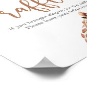 キリンおむつラッフル赤ちゃんシャワーゲームサイン ポスター (角)