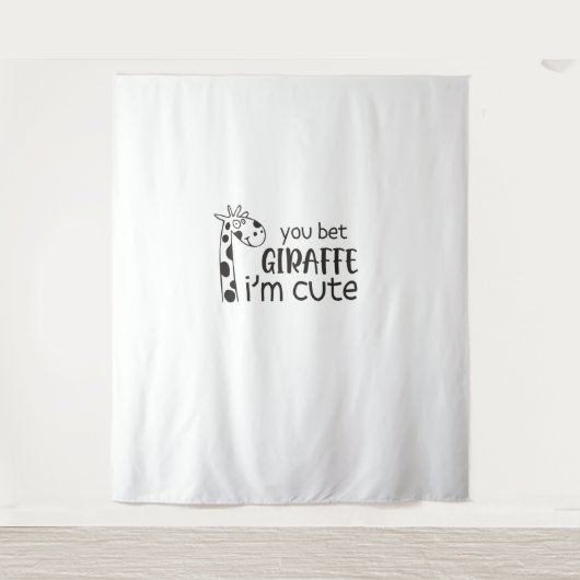 キリンおもしろいが可愛いって賭けよ – Giraffe Lover Boy タペストリー (正面)