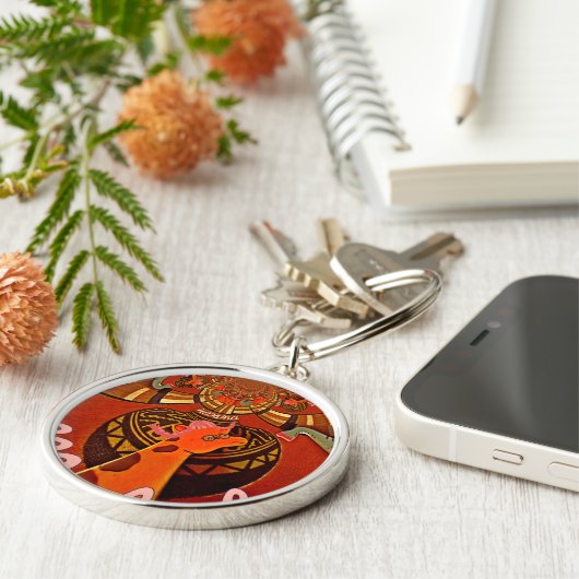 キリンおもしろいアエレガントスタイル キーホルダー (側面)