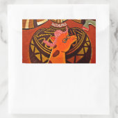 キリンおもしろいアエレガントスタイル 長方形シール (バッグ)