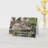 キリンおもしろいカード、あなたの誕生日キスの準備?? カード (黄色い花)