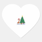 キリンおもしろいクリスマスツリーライトトナディアハットキリスト ハートシール (正面)