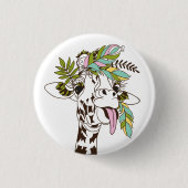 キリンおもしろいク 缶バッジ (正面)