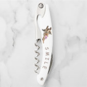 キリンおもしろいコルスクリュスマイル-カスタム文字 ソムリエナイフ (正面)