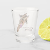 キリンおもしろいショットガラススマイル-カスタム文字 ショットグラス (裏面)