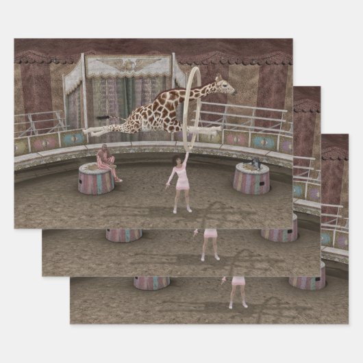 キリンおもしろいジャンプ ラッピングペーパーシート (セット)