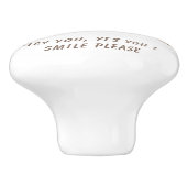 キリンおもしろいセラミックノブスマイル-カスタム文字 セラミックノブ (側面)