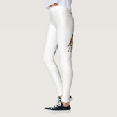 キリンおもしろいタングアウトウよくはしゃぐィンク-文字 レギンス (左)