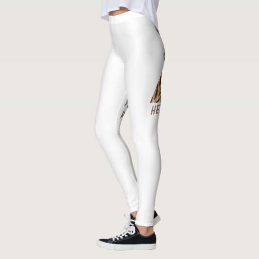 キリンおもしろいタングアウトウよくはしゃぐィンク-文字 レギンス (左)