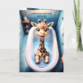 キリンおもしろいチャイルド誕生日 カード (裏面)
