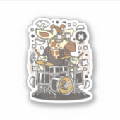 キリンおもしろいドラマー シール (正面)