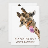 キリンおもしろいハッピーバースデーカード – スマイル (正面/裏面)