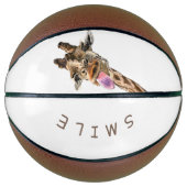 キリンおもしろいバスケットボールスマイル-カスタム文字 バスケットボール (正面)